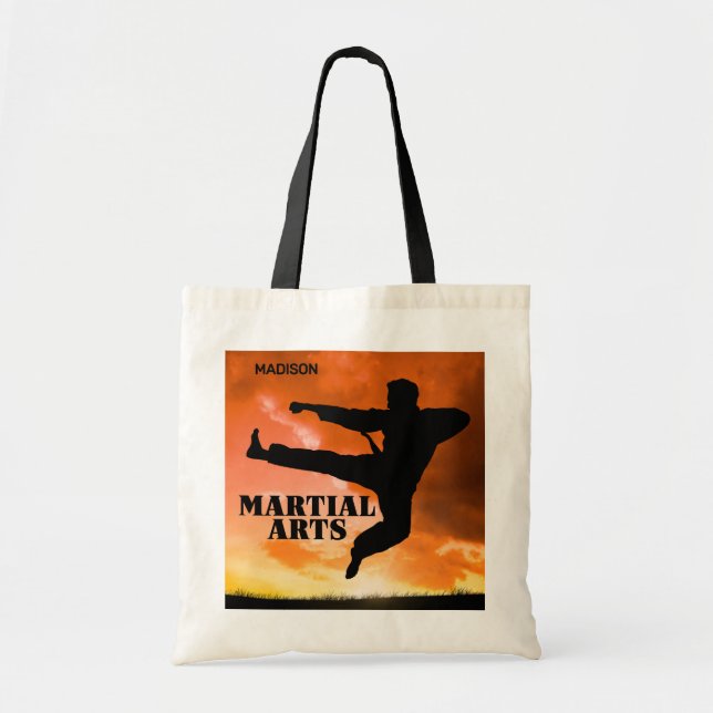 Custom Name Martial Arts Tote Bag (Front)
