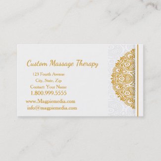 Custom Name Massage Therapy Gold Mandala