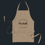 Custom name master Baker Established year Adult Apron<br><div class="desc">Whisk in the Sweetness of Talent with the Custom Name Master Baker Established Year Adult Apron! Unleash the culinary genius in your kitchen with this personalized, chic, and exceptionally unique Master Baker Apron. Designed to inspire and recognize the confectionery artist in your home, this apron is the perfect blend of...</div>