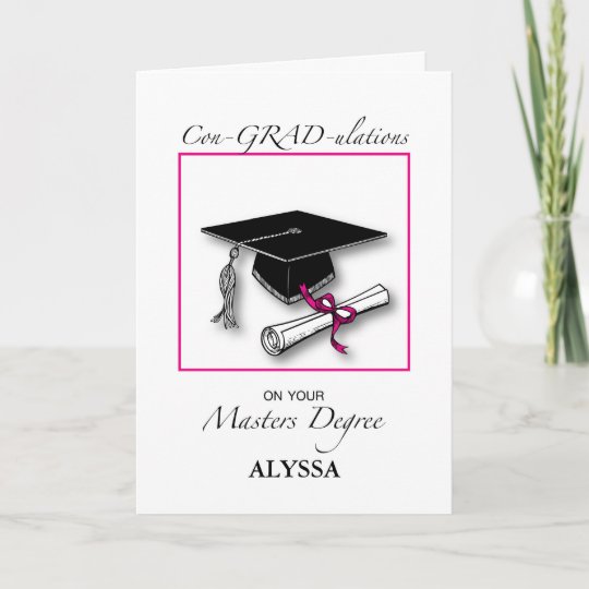 Master's Degree Graduation Congratulations Card