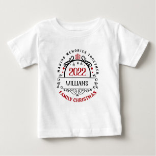 Custom Name Matching Family Christmas Baby T-Shirt