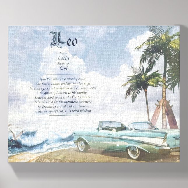 Custom Name Meaning Print - Personalized Wall Art Canvas Photo Tile (Front Set)