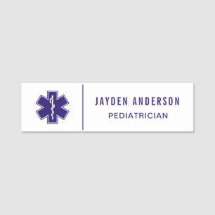 Custom Name Medical Caduceus Doctor Nurse Name Name Tag