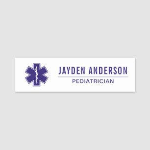 Custom Name Medical Caduceus Doctor Nurse Name Name Tag
