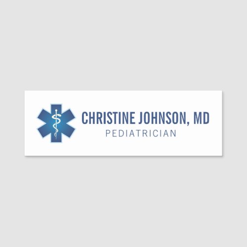 Custom Name  Medical Caduceus  Doctor Nurse Name Tag
