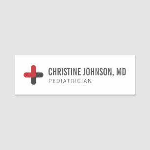 Custom Name   Medical Cross   Doctor Nurse Tag
