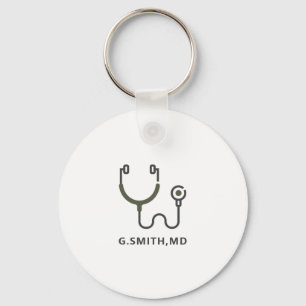 Custom Name Medical Stethoscope Doctor Nurse Keychain