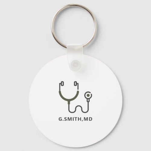 Custom Name  Medical Stethoscope  Doctor Nurse Keychain