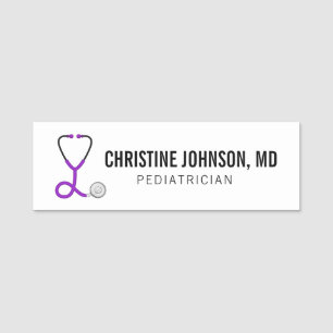 Custom Name Medical Stethoscope Doctor Nurse Tag