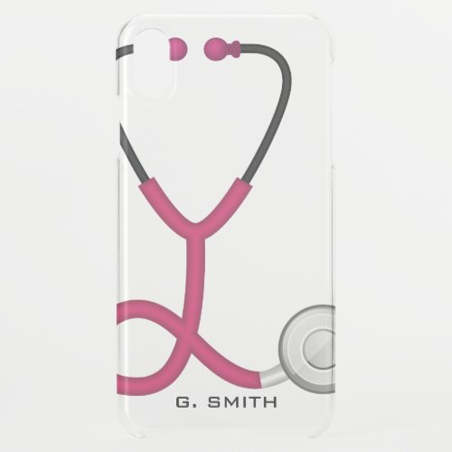 Custom Name  Medical Stethoscope  Doctor Nurse iPhone XS Max Case