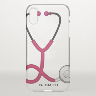 Custom Name   Medical Stethoscope   Doctor Nurse iPhone XS Case