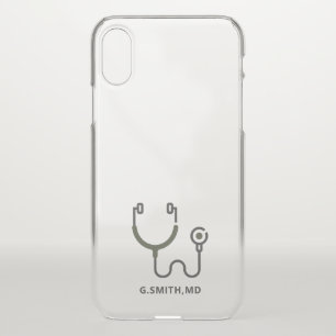 Custom Name Medical Stethoscope Doctor Nurse iPhone X Case