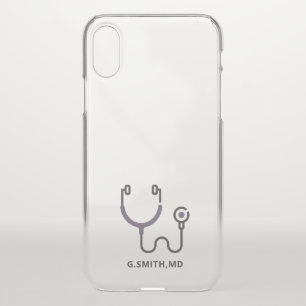 Custom Name Medical Stethoscope Doctor Nurse iPhone X Case