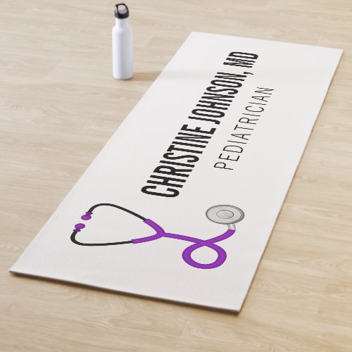 Custom Name  Medical Stethoscope  Doctor Nurse Yoga Mat