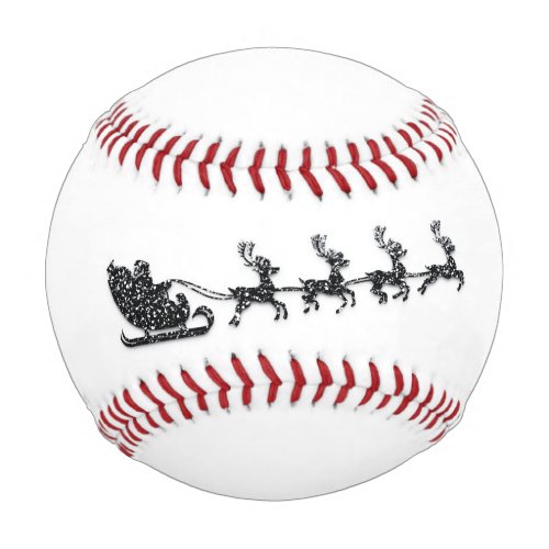 Custom Name Merry Christmas Santa Reindeer  Baseball