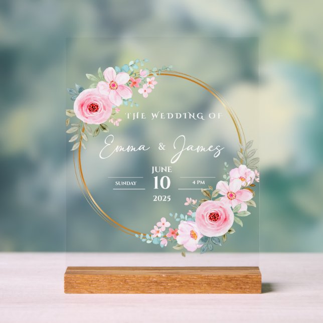 Custom name > message me - Wedding Acrylic Sign (Neutral)