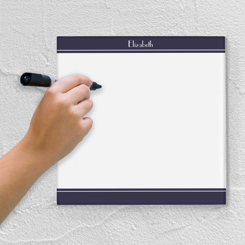 Custom Name Message Notes To Do List Blue White Dry Erase Board