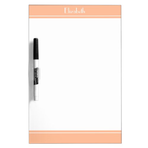 Custom Name Message Notes To Do List Peach  White Dry Erase Board