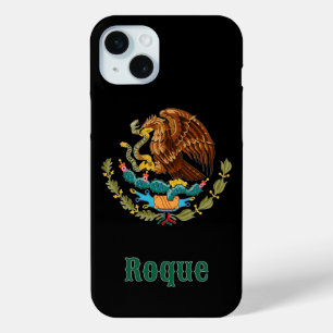 Custom Name Mexican Eagle iPhone 15 Plus Case