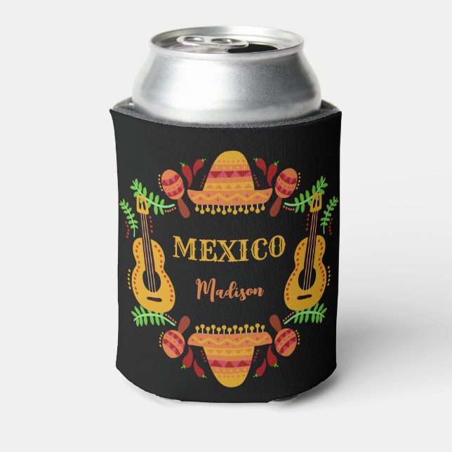 Custom Name Mexico Can Cooler (Can Back)