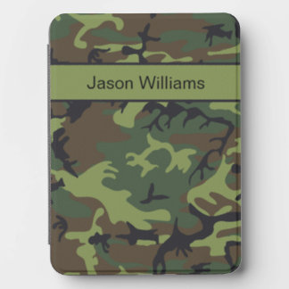 Custom Name Military Green Camouflage Kindle Cover