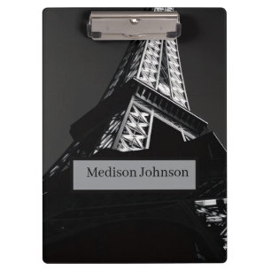 Custom Name Minimal Business Card Design Clipboard