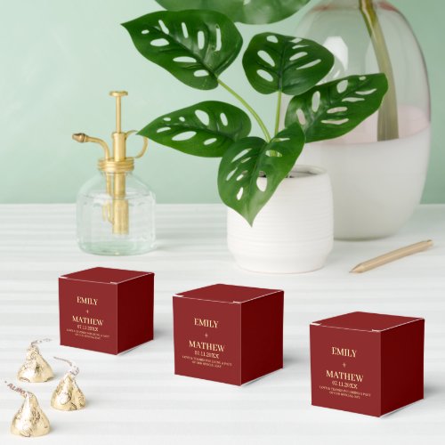 CUSTOM NAME MINIMAL MONOGRAM TYPOGRAPHY WEDDING FAVOR BOXES