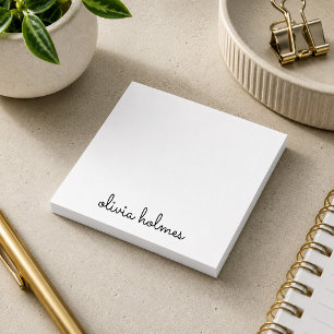 Custom Name Minimalist Desk Memo Sticky Pad Post-it Notes