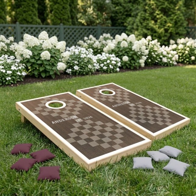 Custom Name Minimalist Elegant Wedding Cornhole  Set (Creator Uploaded)