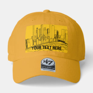 Custom Name Minimalist Line Art City Skyline Hat