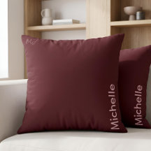 Custom Name Minimalist Luxury Burgundy & Pink