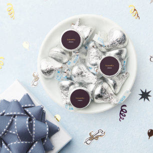 Custom name minimalist modern burgundy hershey®'s kisses®