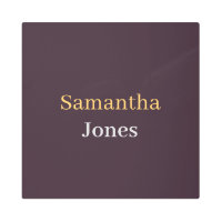 Custom name minimalist modern burgundy