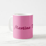 Custom Name Minimalist Modern Pink Coffee Mug at Zazzle