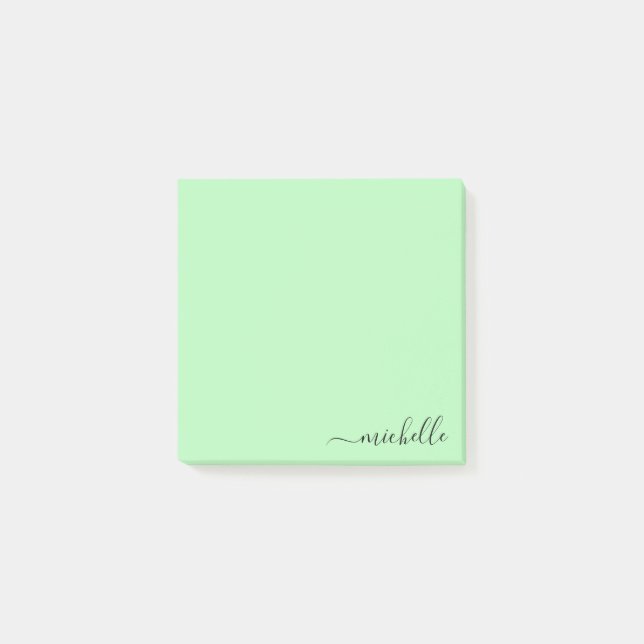 Custom Name Minimalist Personalized Pastel Colour Post-it Notes (Front)