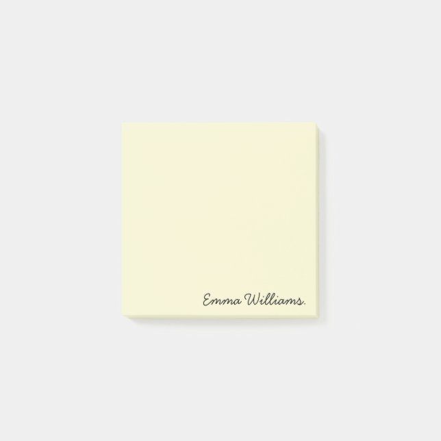 Custom Name Minimalist Personalized Pastel Colour Post-it Notes (Front)