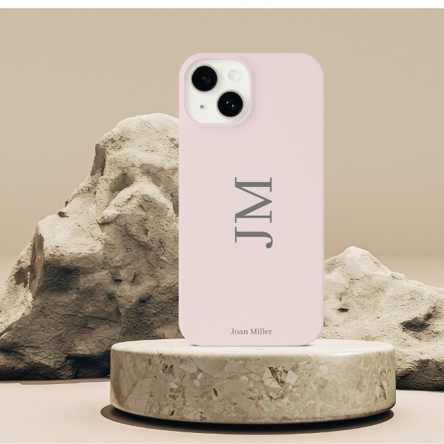 Custom Name Minimalist Pink iPhone Case (Creator Uploaded)