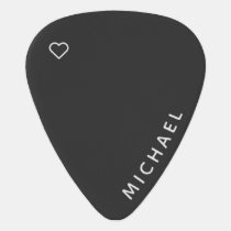 Custom Name Modern Heart Guitar Pick