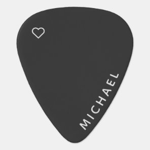 Custom Name Modern Heart Guitar Pick