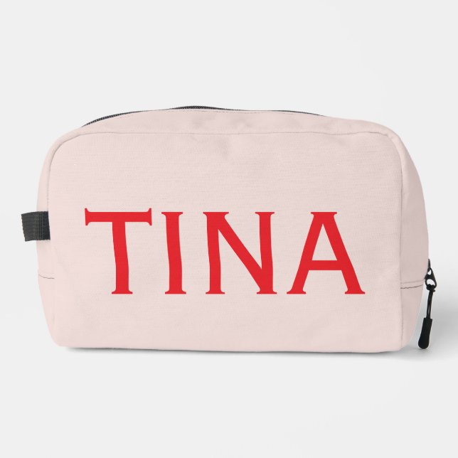 Custom Name Modern Minimalist Cosmetic Bag (Front)