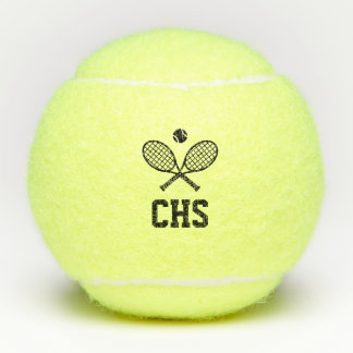 Custom Name Modern Monogram Initials Tennis Balls