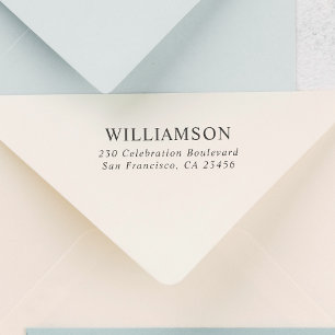 Custom Name Modern Personalized Return Address Self-inking Stamp