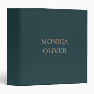 Custom name modern professional minimalist 3 ring binder