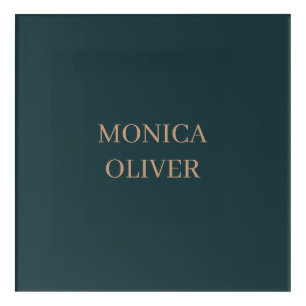 Custom name modern professional minimalist acrylic print