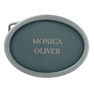 Custom name modern professional minimalist belt buckle