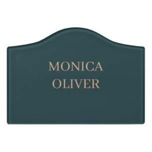 Custom name modern professional minimalist door sign
