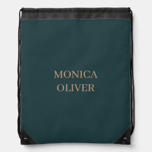 Custom name modern professional minimalist drawstring bag
