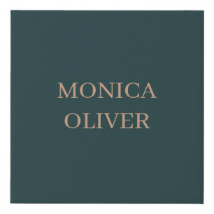Custom name modern professional minimalist faux canvas print