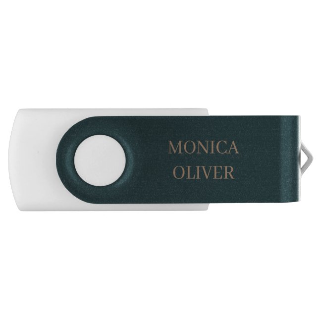 Custom name modern professional minimalist flash drive (Front)