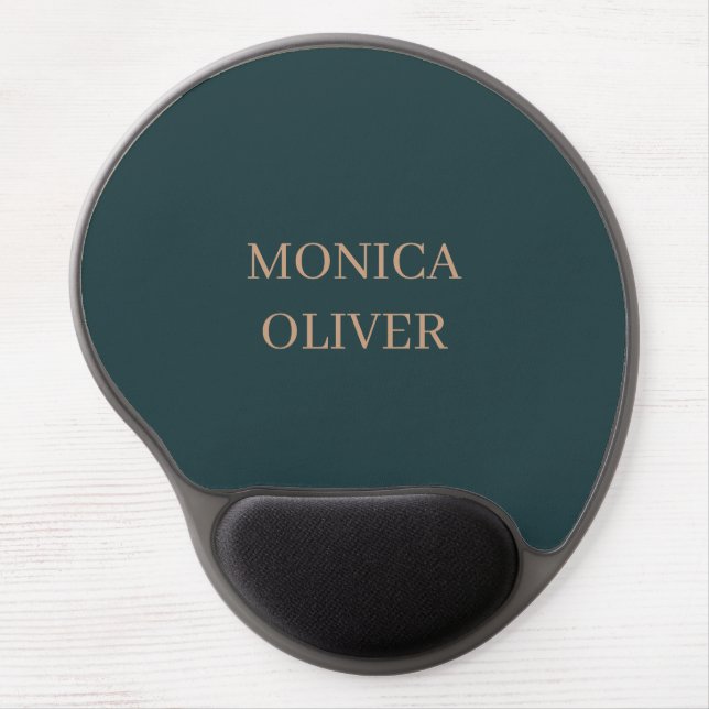 Custom name modern professional minimalist gel mouse pad (Front)